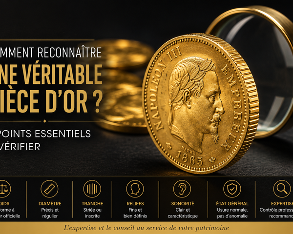 Comment reconnaître une véritable pièce d’or ? Les 7 points à vérifier