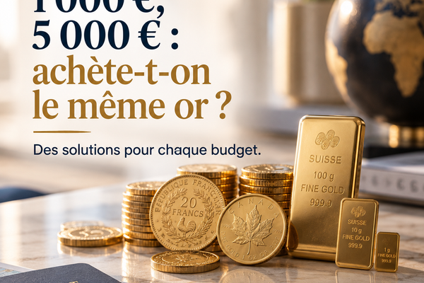 500 €, 1 000 €, 5 000 € : quel or physique peut-on acheter selon son budget ?