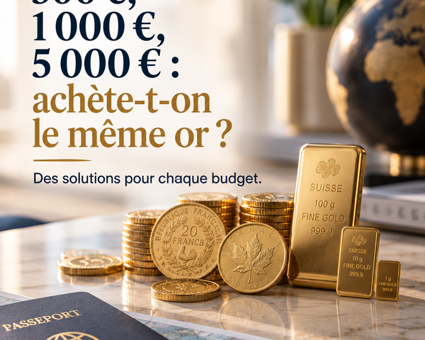 500 €, 1 000 €, 5 000 € : quel or physique peut-on acheter selon son budget ?