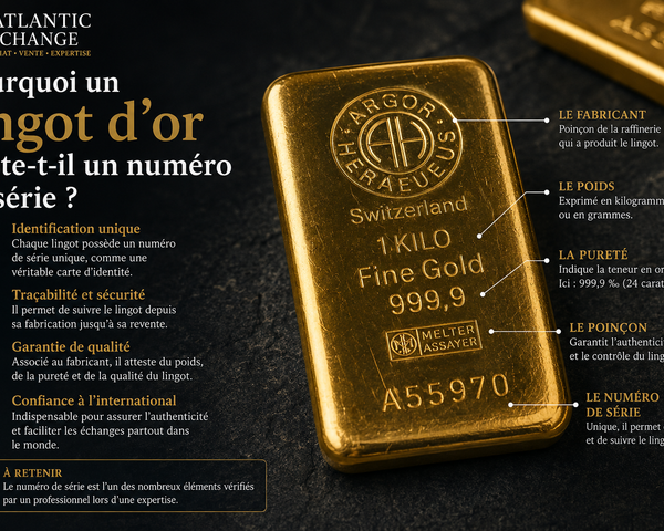 Éléments permettant de vérifier l’authenticité d’un lingot d’or