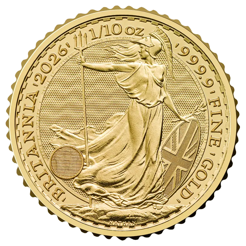 1/10 oz Britannia Charles III  | 2026 | or 99,9%