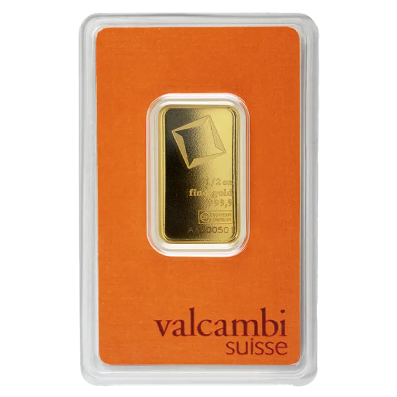 1/2 oz Lingot Valcambi| Or 99,9%