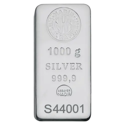 1 Kilo Lingot Nadir Metal Rafineri | Argent 99,9%