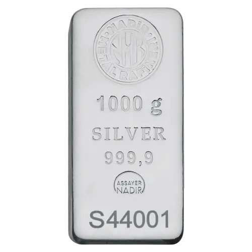 1 Kilo Lingot Nadir Metal Rafineri | Argent 99,9%