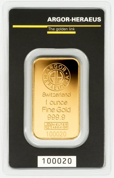 1 oz Lingot Argor-Heraeus Kinebar| Or 99,9%
