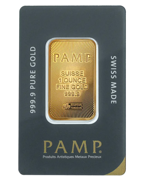 1 oz Lingot PAMP Suisse | Or 99,9%