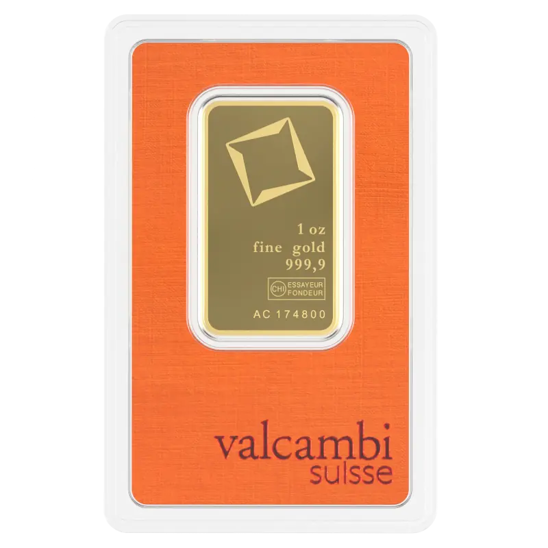 1 oz Lingot Valcambi| Or 99,9%