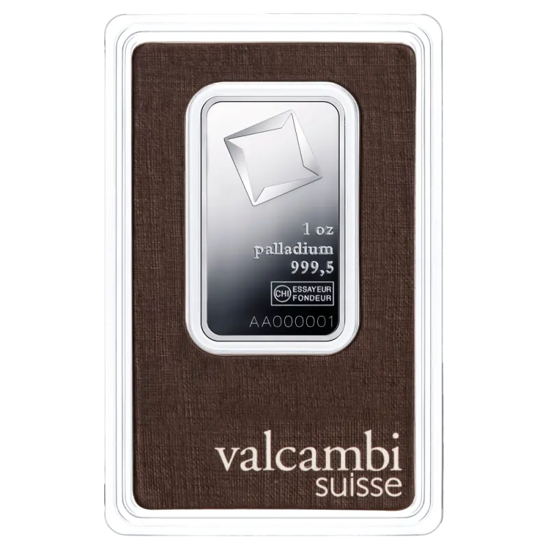1 oz Palladium Lingot Valcambi