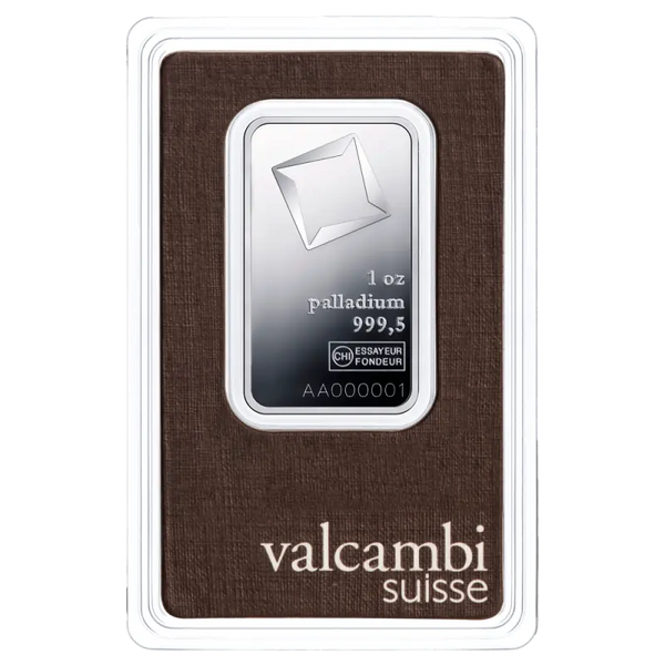 1 oz Palladium Lingot Valcambi