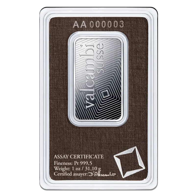 1 oz Lingot Platine