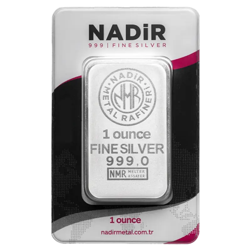 1 oz Lingot Nadir Metal Rafineri| Argent 99,9%