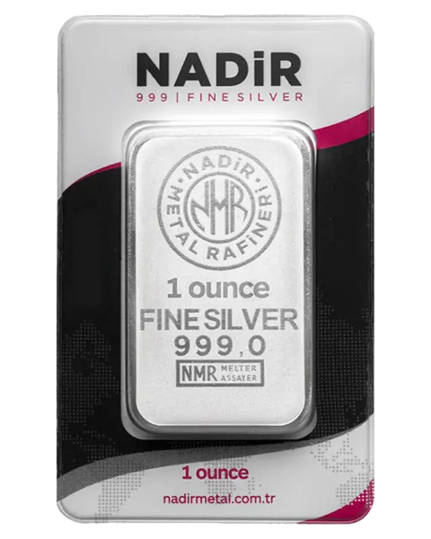 1 oz Lingot Nadir Metal Rafineri| Argent 99,9%