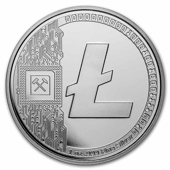 Crypto Silver Round - Litecoin 1oz | Argent 99,9% |