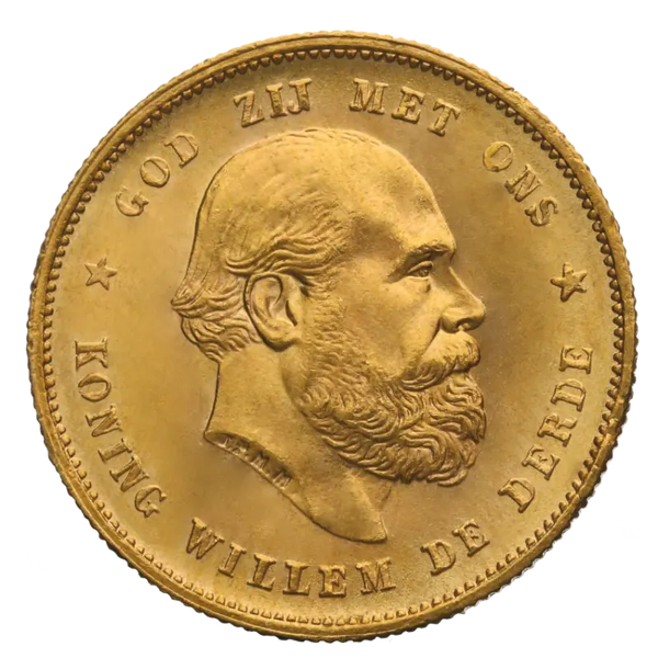 10 Florins Néerlandais Willem III | or 90%