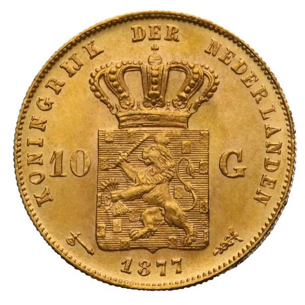 10 Florins Néerlandais Willem III | or 90%