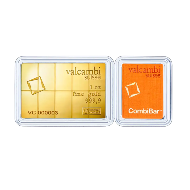 10 x 1/10 oz CombiBar®  Valcambi| Or 99,9%
