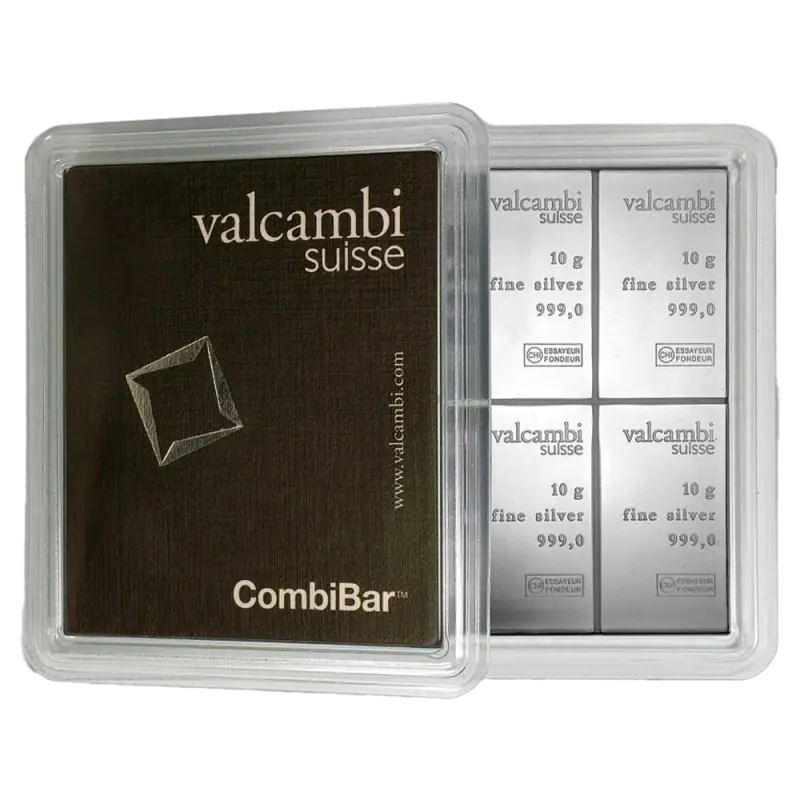 10 x 10g CombiBar® Lingot Valcambi| Argent 99,9%