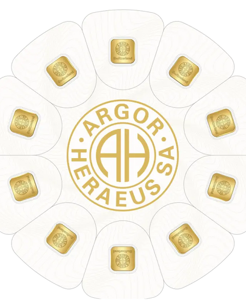 10 x 1g Lingot GoldSeed Argor-Heraeus| Or 99,9%