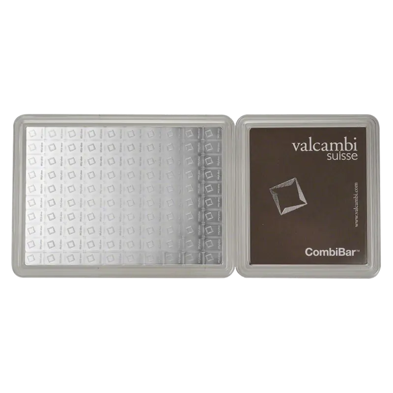 100 x 1g CombiBar® Lingot Valcambi| Argent 99,9%