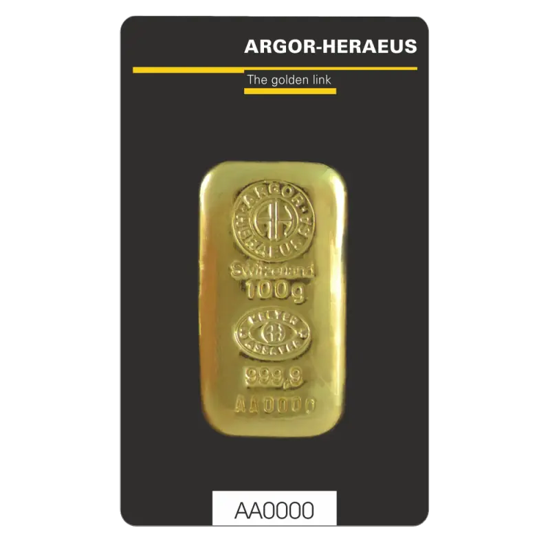 100g Lingot | Or 99,9% |Scellé endommagé