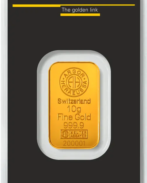 10g Lingot Argor-Heraeus Kinebar| Or 99,9%