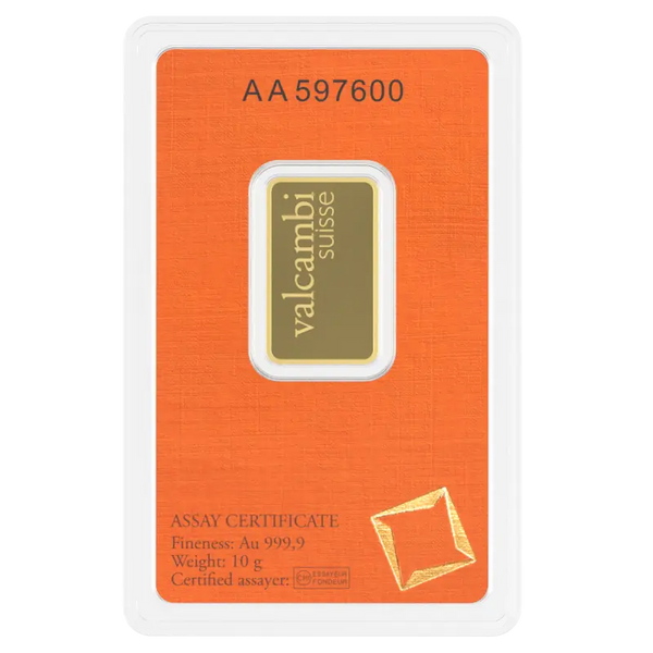 10g Lingot Valcambi| Or 99,9%