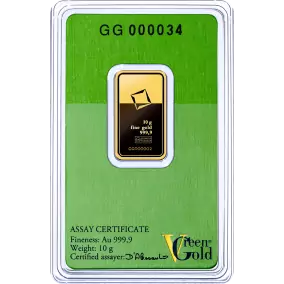 Lingot 10gr Valcambi Green Gold | Or 99,9% |