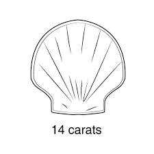 Poinçon coquille or 14 carats