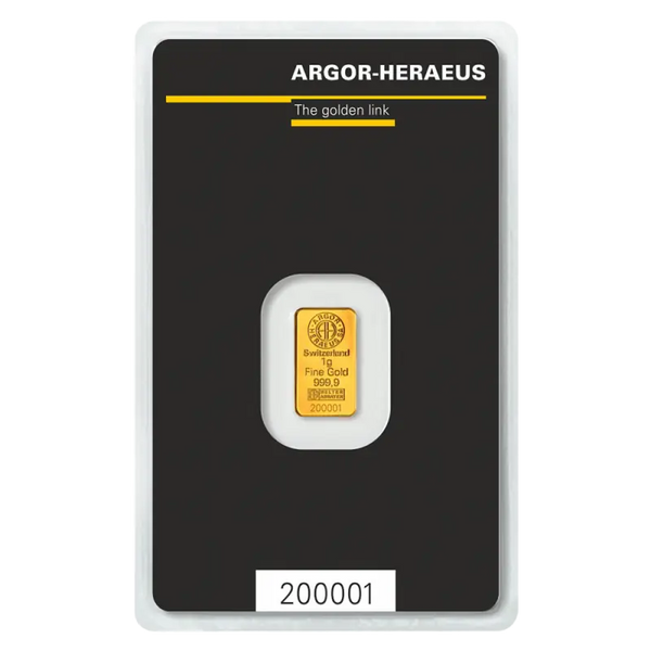1g Lingot Argor-Heraeus | Or 99,9%
