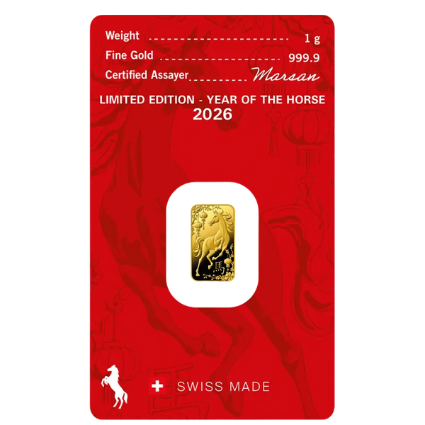 1g Lingot Argor-Heraeus  Year Of The Horse | 2026| Or 99,9%