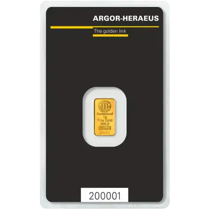 1g Lingot Argor-Heraeus Kinebar| Or 99,9%