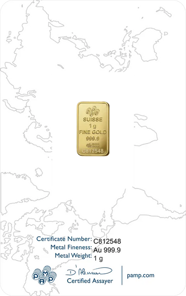 1g Lingot PAMP Rose| Or 99,9%