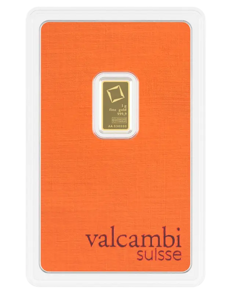 1g Lingot Valcambi| Or 99,9%