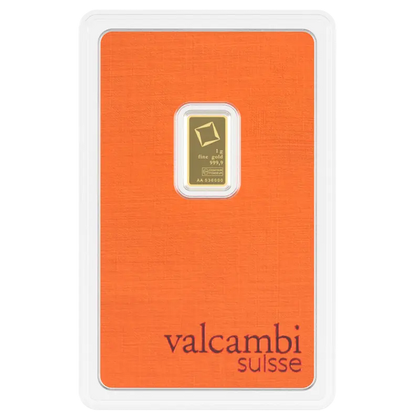 1g Lingot Valcambi| Or 99,9%