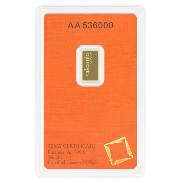 1g Lingot Valcambi| Or 99,9%