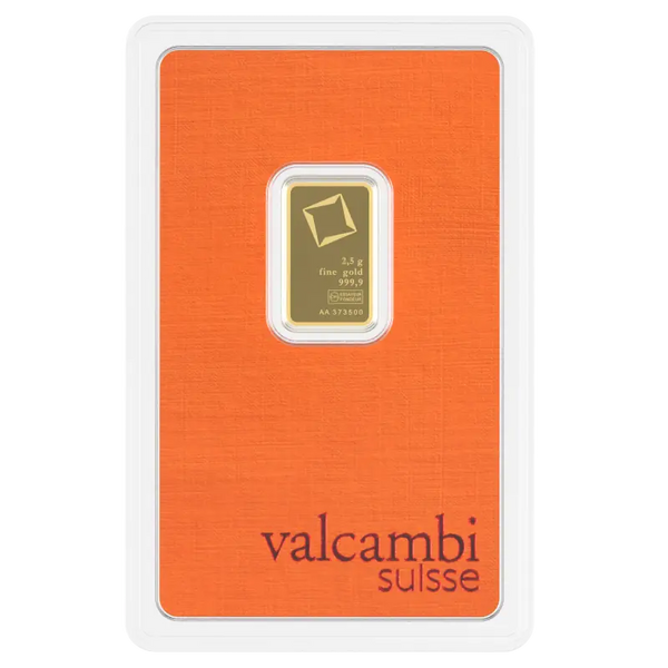 2.5g Lingot Valcambi| Or 99,9%