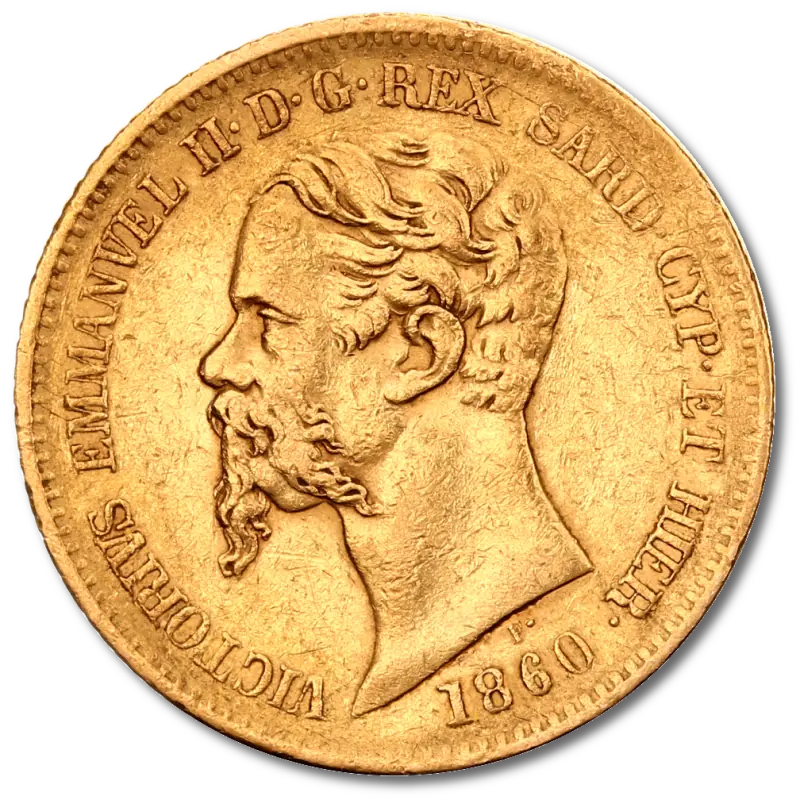 20 Lire Italienne Vittorio Emmanuel II | 1850-1861| Or 90,0%