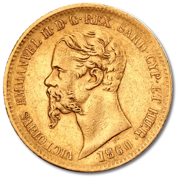 20 Lire Italienne Vittorio Emmanuel II | 1850-1861| Or 90,0%