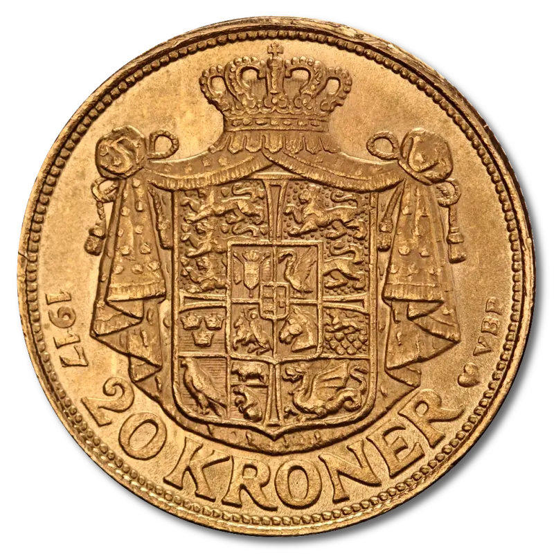 20 Kroner Christian X Danemark | 1913-1917 | Or 90%