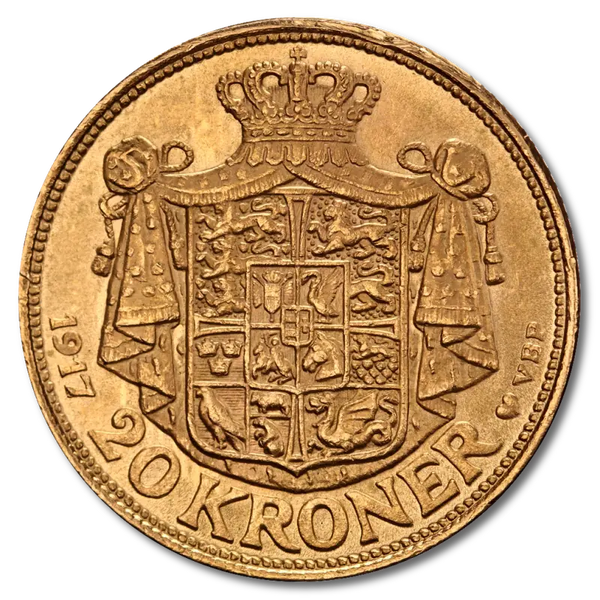 20 Kroner Christian X Danemark | 1913-1917 | Or 90%