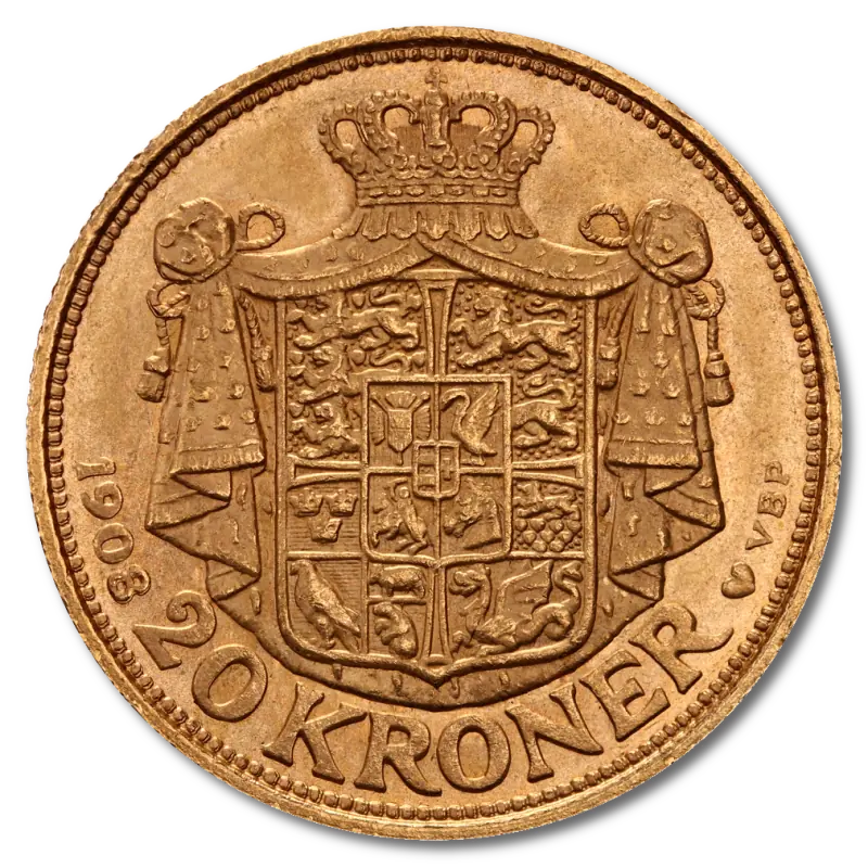 20 Kroner Frederik VIII Danemark | 1908-1912 | Or 90%