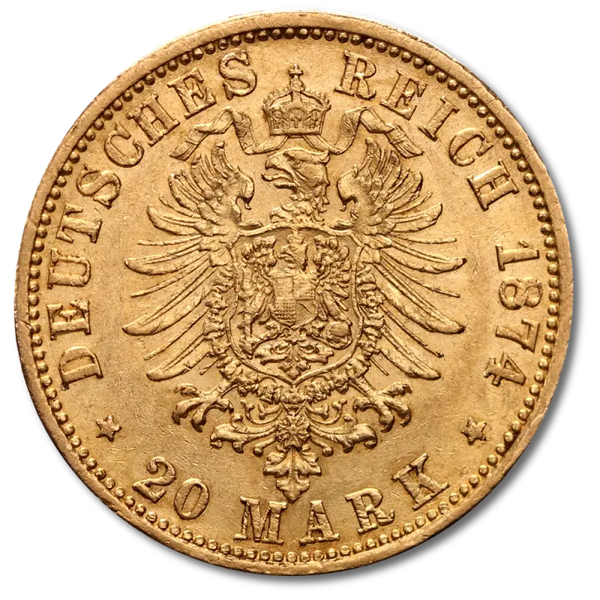 20 Mark Emperor Wilhelm I Prussia Gold Coin | 1871-1888