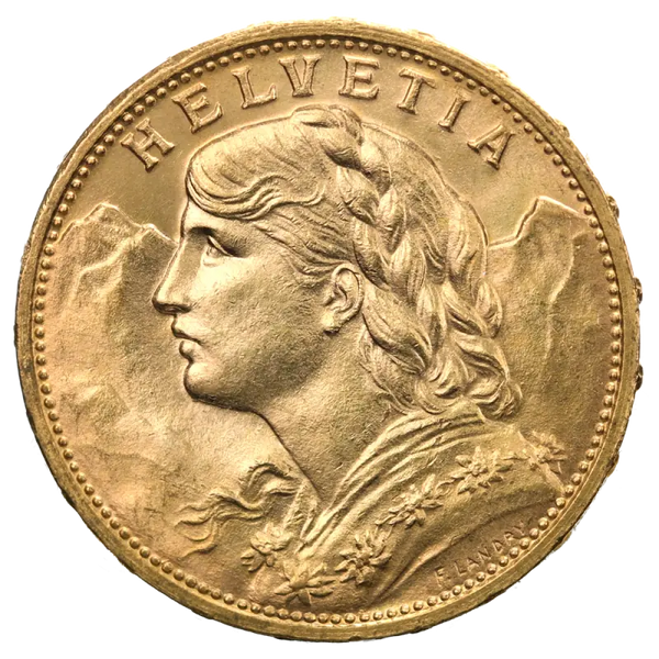 20  Francs Vreneli  | 1897-1949| Or 90,0%