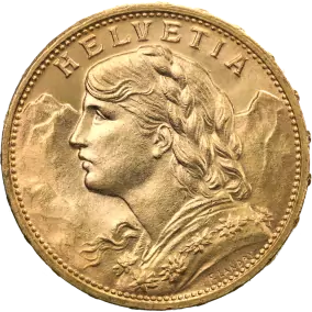 20 Francs Suisses Vreneli | Or 90% | 1897-1949