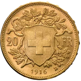 20 Francs Suisses Vreneli | Or 90% | 1897-1949
