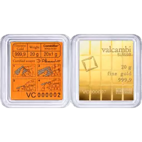 CombiBar®  Valcambi 20x1gr | Or 99,9% |