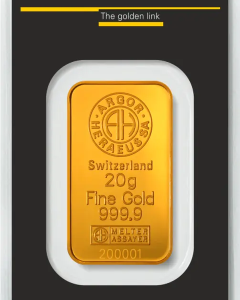 20g Lingot Argor-Heraeus Kinebar| Or 99,9%