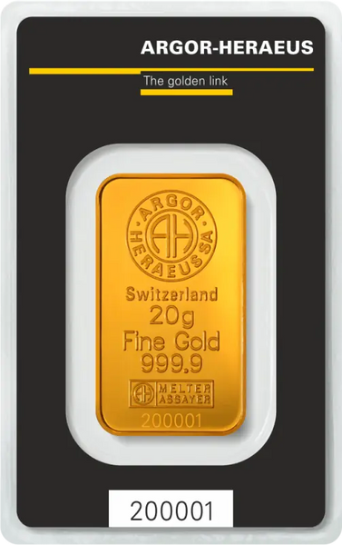 20g Lingot Argor-Heraeus Kinebar| Or 99,9%