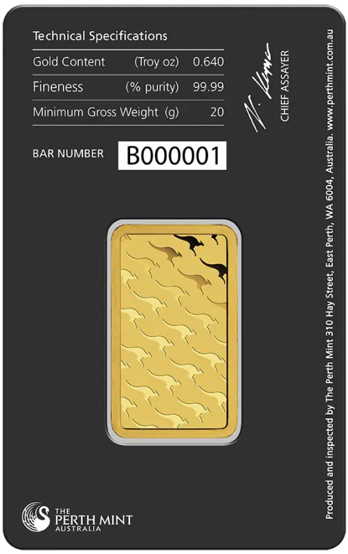 20g Lingot Perth Mint | Or 99,9%