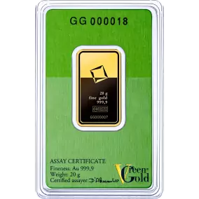 Lingot d'Or  20 gr Valcambi | Green Gold